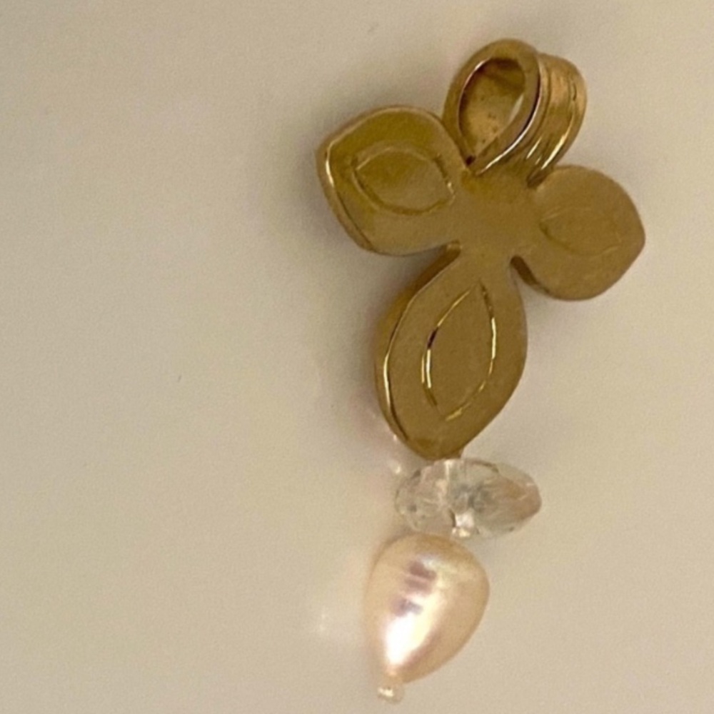 Fleur de Lis Genuine Opal Drop Pendant Hand Crafted by Charles Pickerny 1997